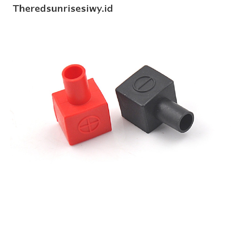 (Theredsunrisesiwy.Id) 2pcs Cover Terminal Aki Motor Bahan Karet