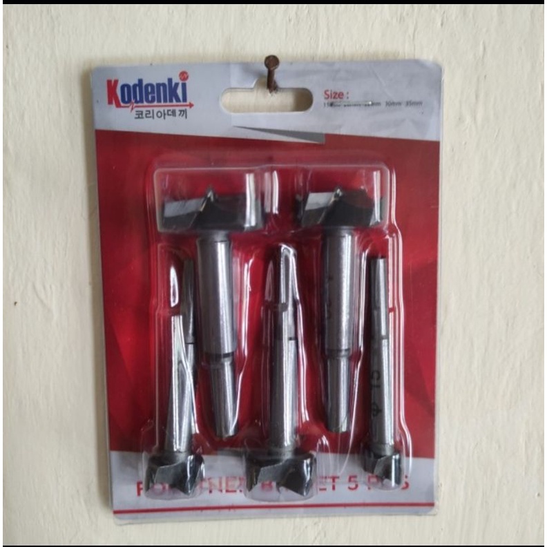 FORSTNER BIT SET 5PCS MATA BOR ENGSEL SENDOK 15-35MM