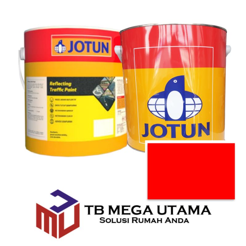 Jotun Reflecting Traffic Paint Red 3 Liter | Cat Marka Jalan Trotoar Warna Merah Reflektif
