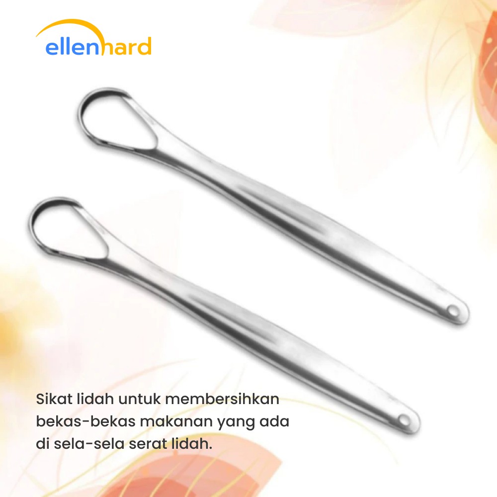 Sikat Pembersih Lidah Dewasa Bahan Stainless Steel Tongue Scraper