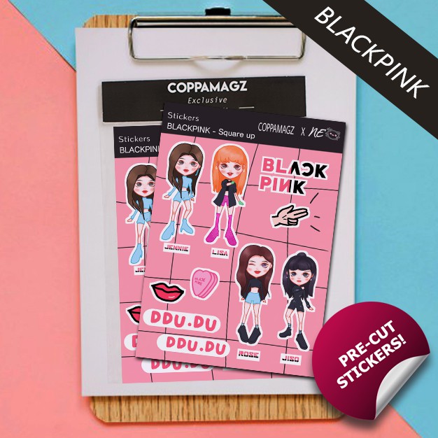 Kiss Cut Sticker Kpop Blackpink Square Up Shopee Indonesia 