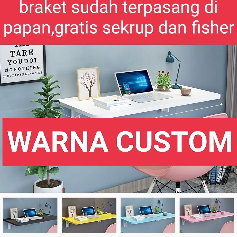 meja lipat warna custom