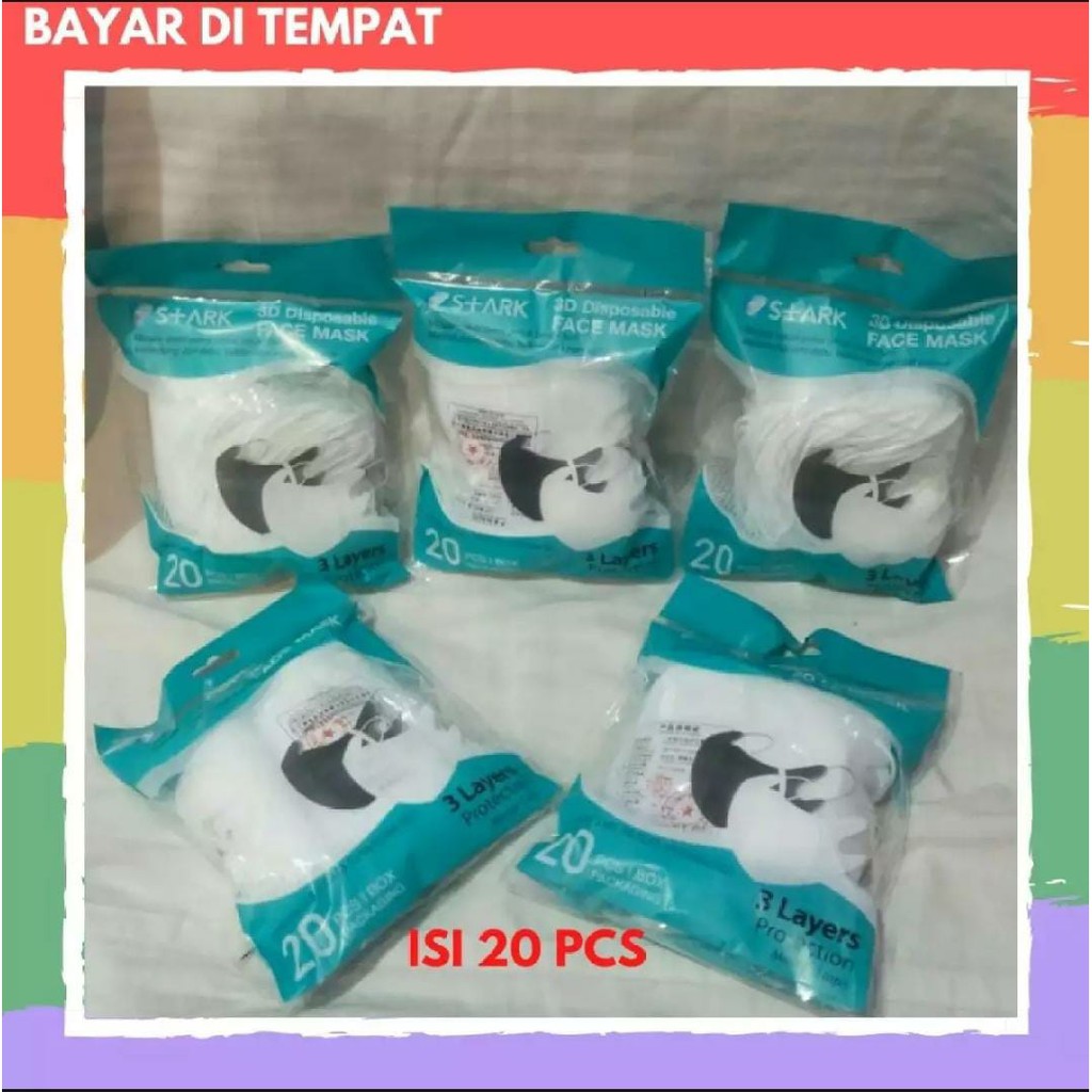 Masker Duckbill 3ply Dewasa Hitam Dan Putih Face Mask Earloop-Masker Terbaru