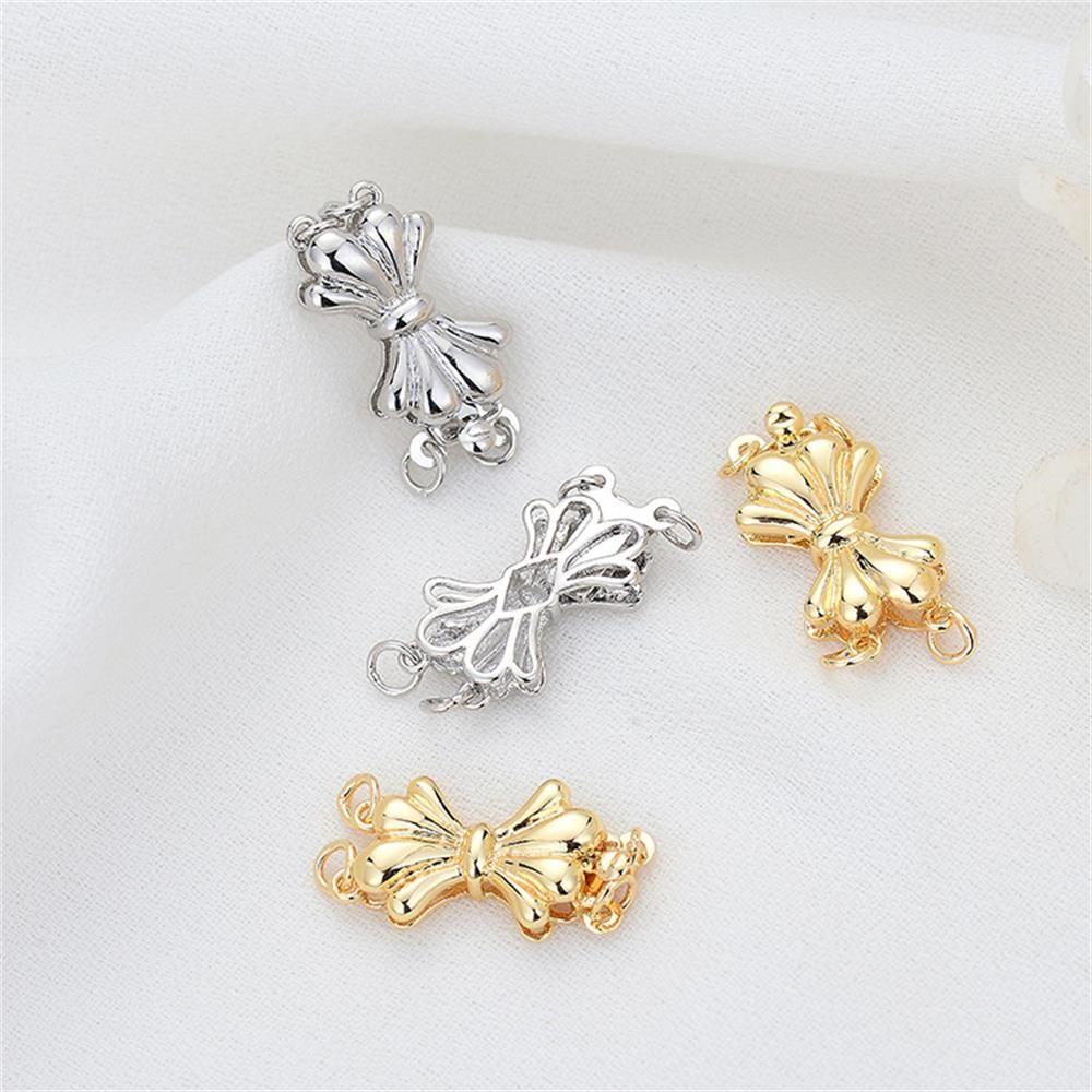 Lily Kalung Layering Clasps Silver Color Connector Hook Desain Baru Temuan Perhiasan DIY Fish Hook Clasp