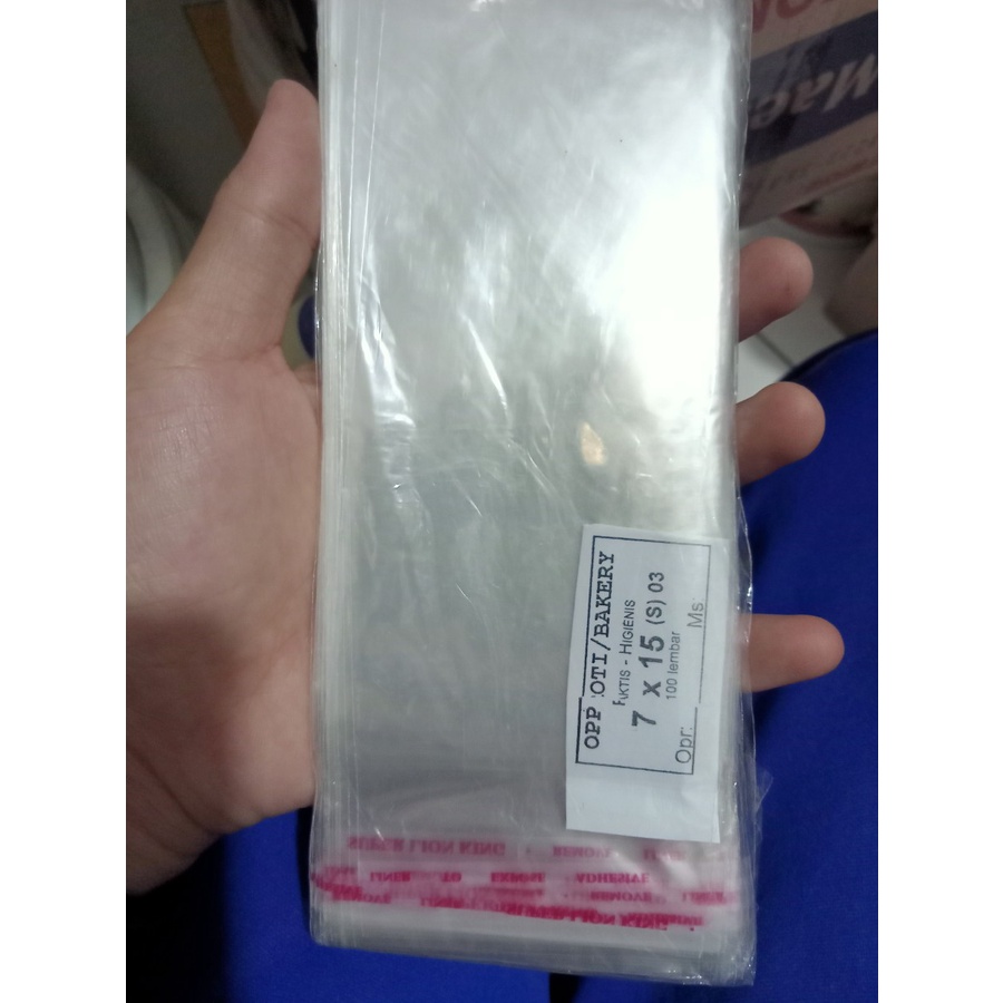 

Plastik OPP ukuran 7x15 cm