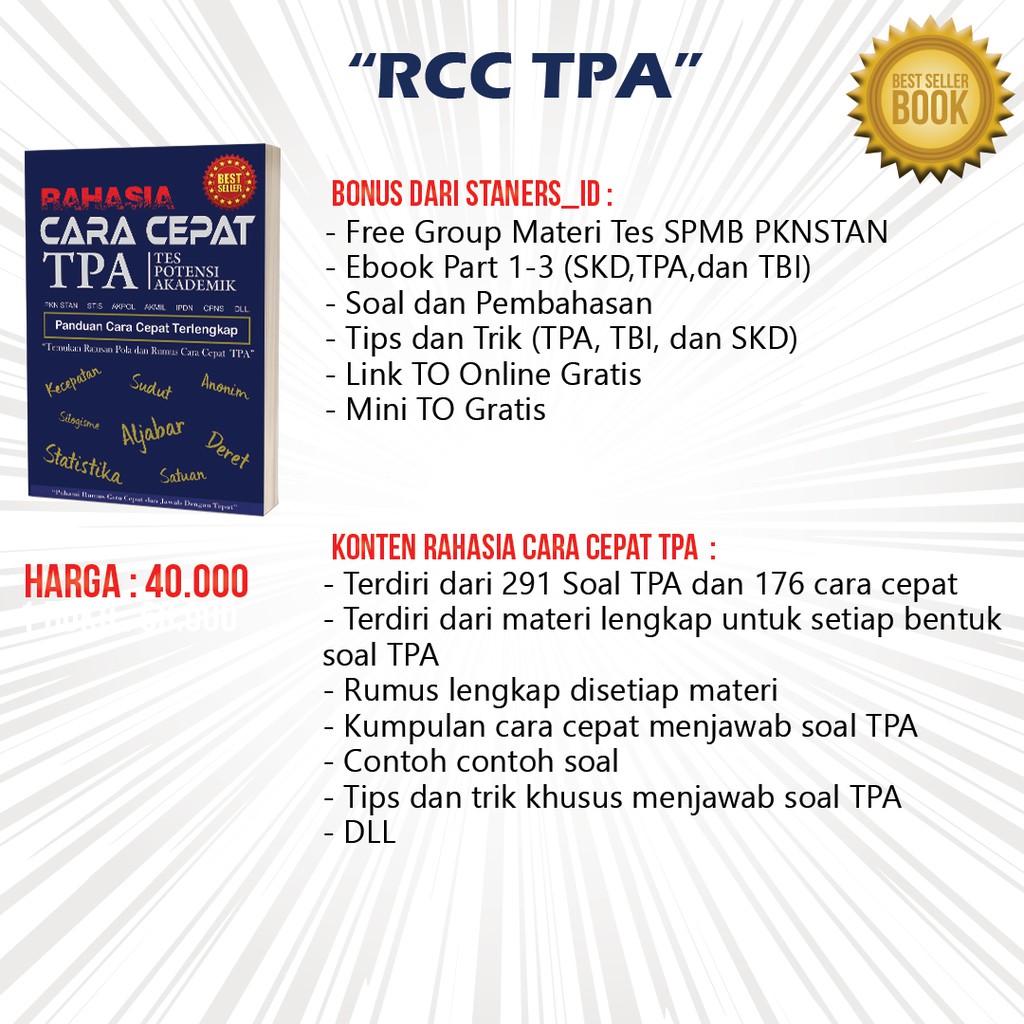 Rahasia Cara Cepat Tpa Free Bonus Group Belajar Free Ebook Materi Part 1 3 Spmb Pknstan