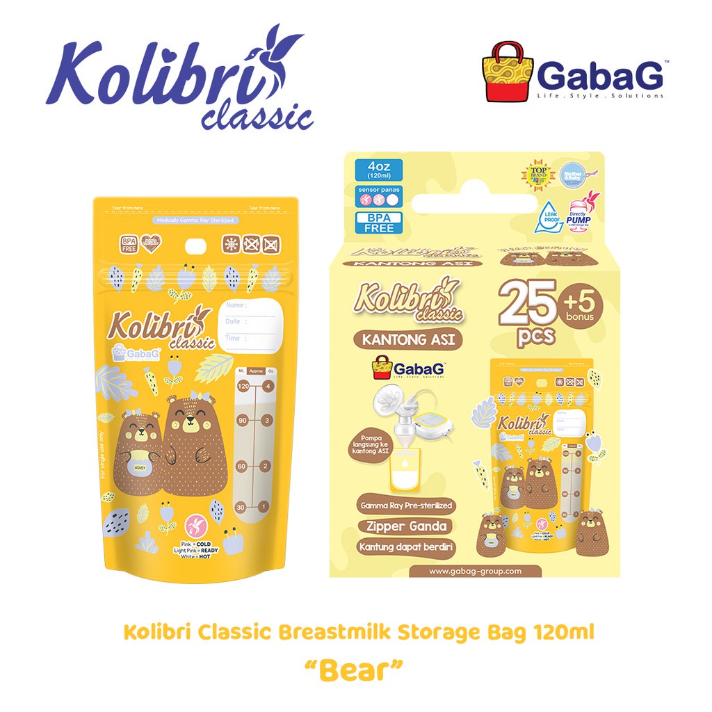 Gabag Kantong Asi Kolibri Classic 120 ml isi 30 pcs