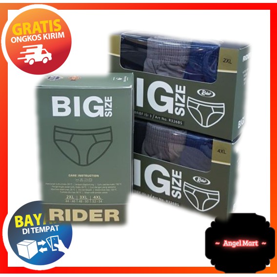 [ 2XL & 3XL ] isi 3 pcs CELANA DALAM PRIA RIDER JUMBO | CD RIDER BIG SIZE | CD RIDER PRIA BIG SIZE |