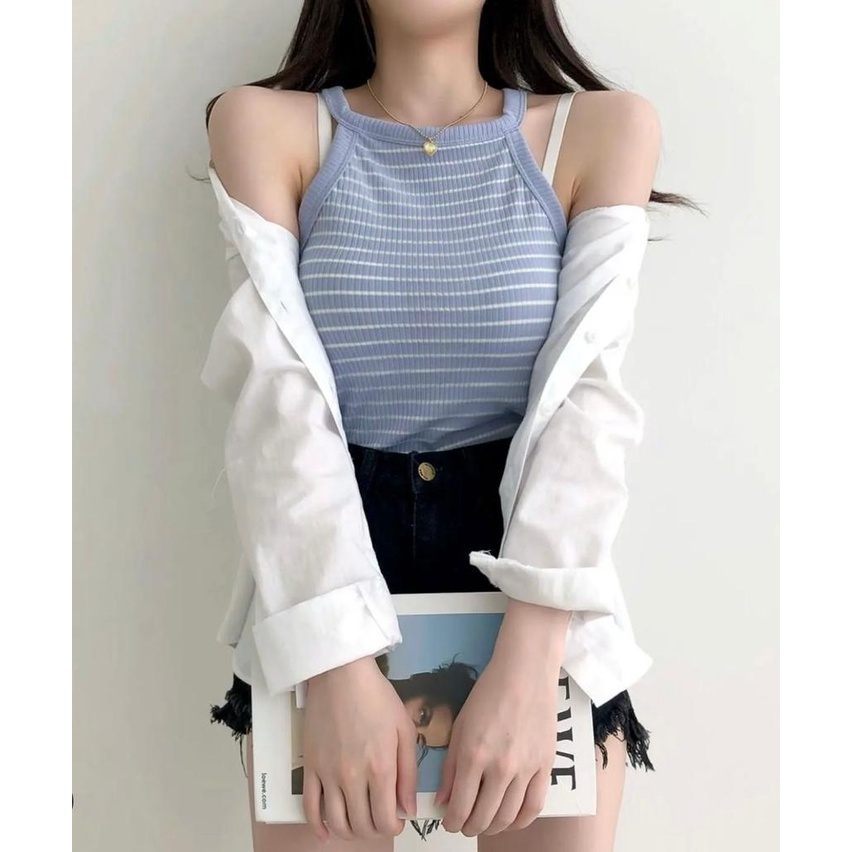 Toply Shop Tanktop rajut premium  rajut crop