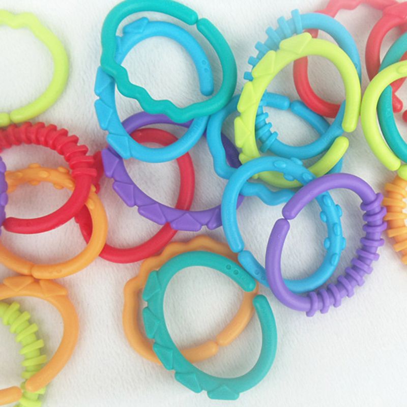 Mary 24pcs / Set Mainan Teether Ring Warna-Warni Untuk Bayi Newborn