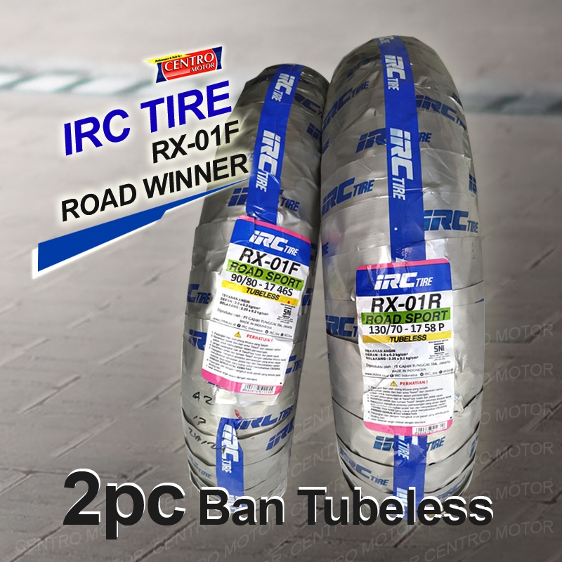 IRC ROAD WINNER RX-01 90/80-17 + 130/70-17 PAKET BAN TUBELESS