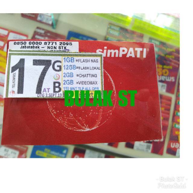 PERDANA PAKET INTERNET SIMPATI 17GB ALL JARINGAN 2G/3G/4G 24 JAM/ PERDANA DATA TELKOMSEL