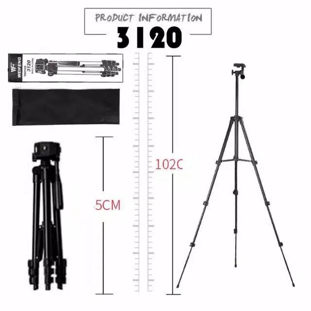 TRIPOD 3120 + HOLDER U TRIPOD HP CAMERA KAKI 1 METER BLACK UNIVERSAL-2