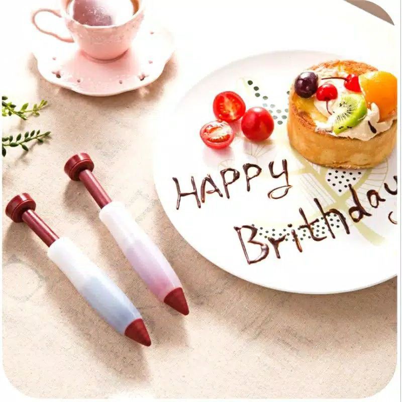 pena chocolate ( 1 pen + 4 macam ujung spuit)