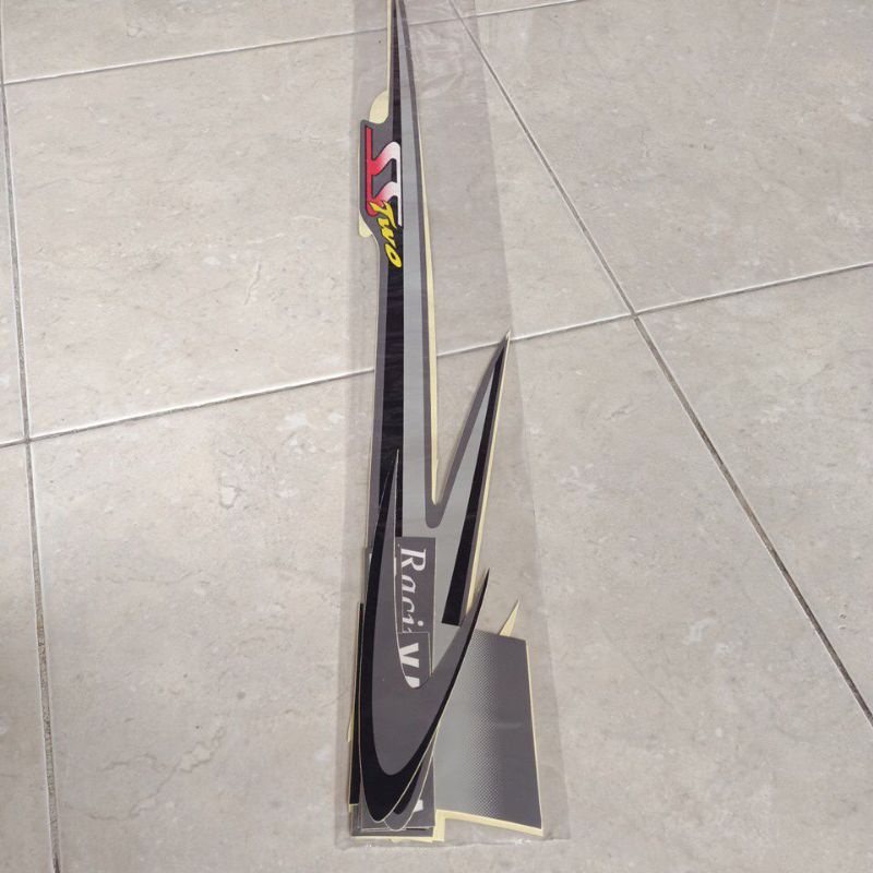 striping stiker les body sstwo silver