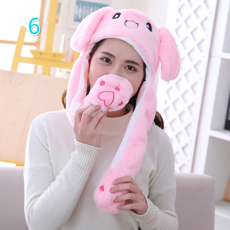 Topi Kelinci Gerak Lucu Kora / TIKTOK Cute Bunny Hat/BUNNY HAT LED/Led Bunny Hat Topi Kelinci Import Dengan Lampu LED Kuping
