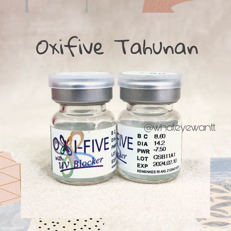 Oxifive Clear Tahunan Softlens Bening with UV Blocker by Omega