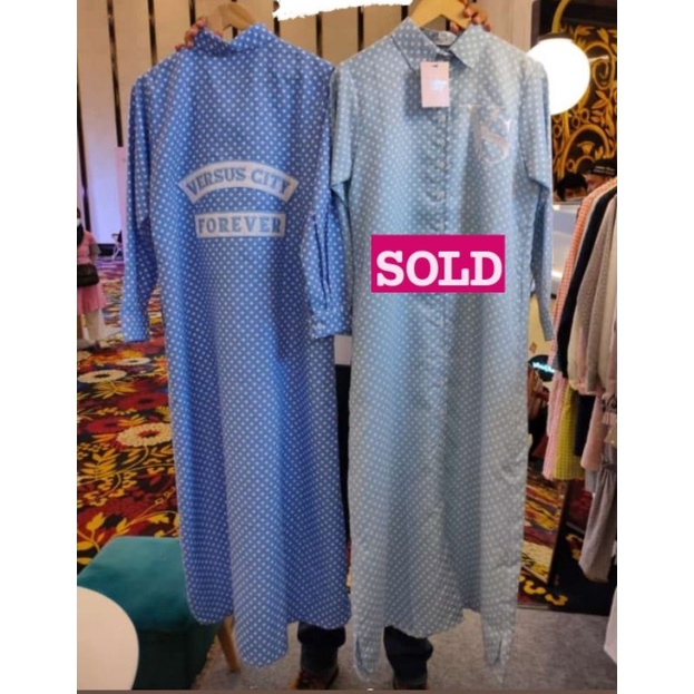 Dress Polka Blue Versus City Origianal