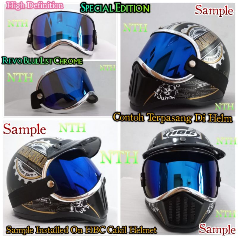 Kaca Helm HBC Cakil.Goggle Helm HBC Cakil BACA DESKRIPSI Tidak Termasuk Helm