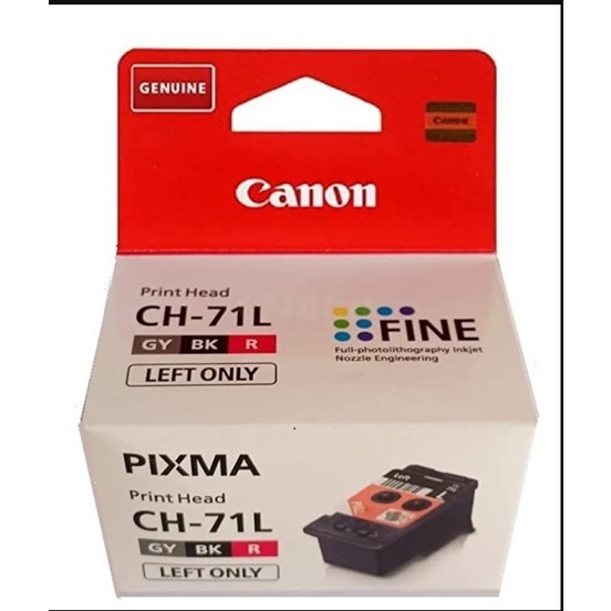 Print Head Cartridge Canon G series CH-71L Left CH-71R New Original Asli Support Printer G570, G670 Refill Grey Black Red CH71L Printer Pixma G570 G670