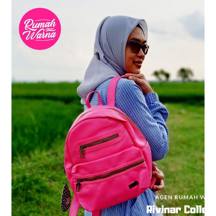 NEW Tas Ransel Rumah Warna NUFAIL PINK FANTA - TAS RUMAH WARNA - TAS RANSEL