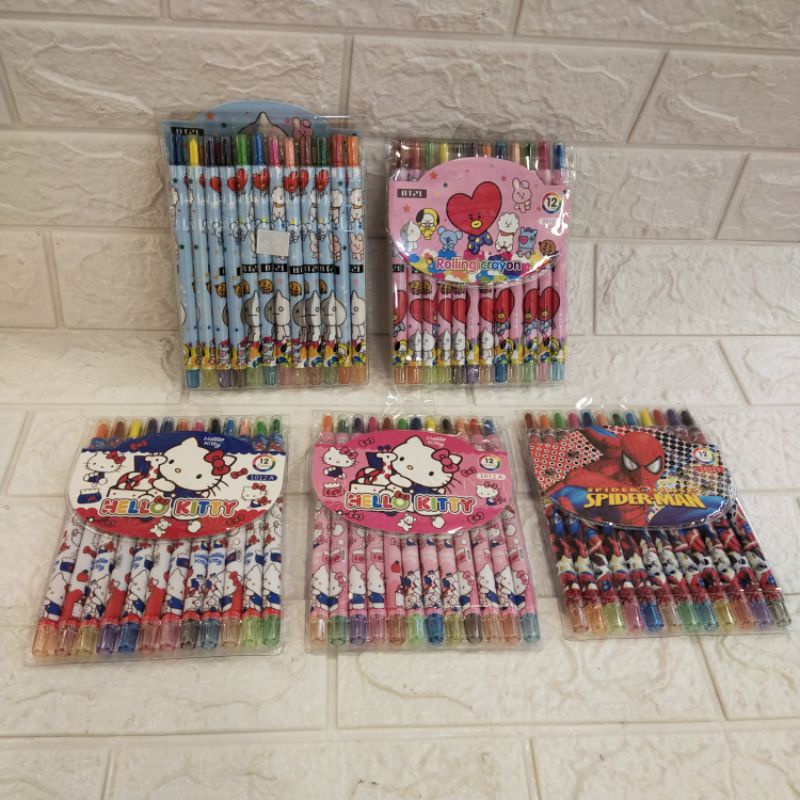 

Crayon putar 12 warna murah - Rolling crayon