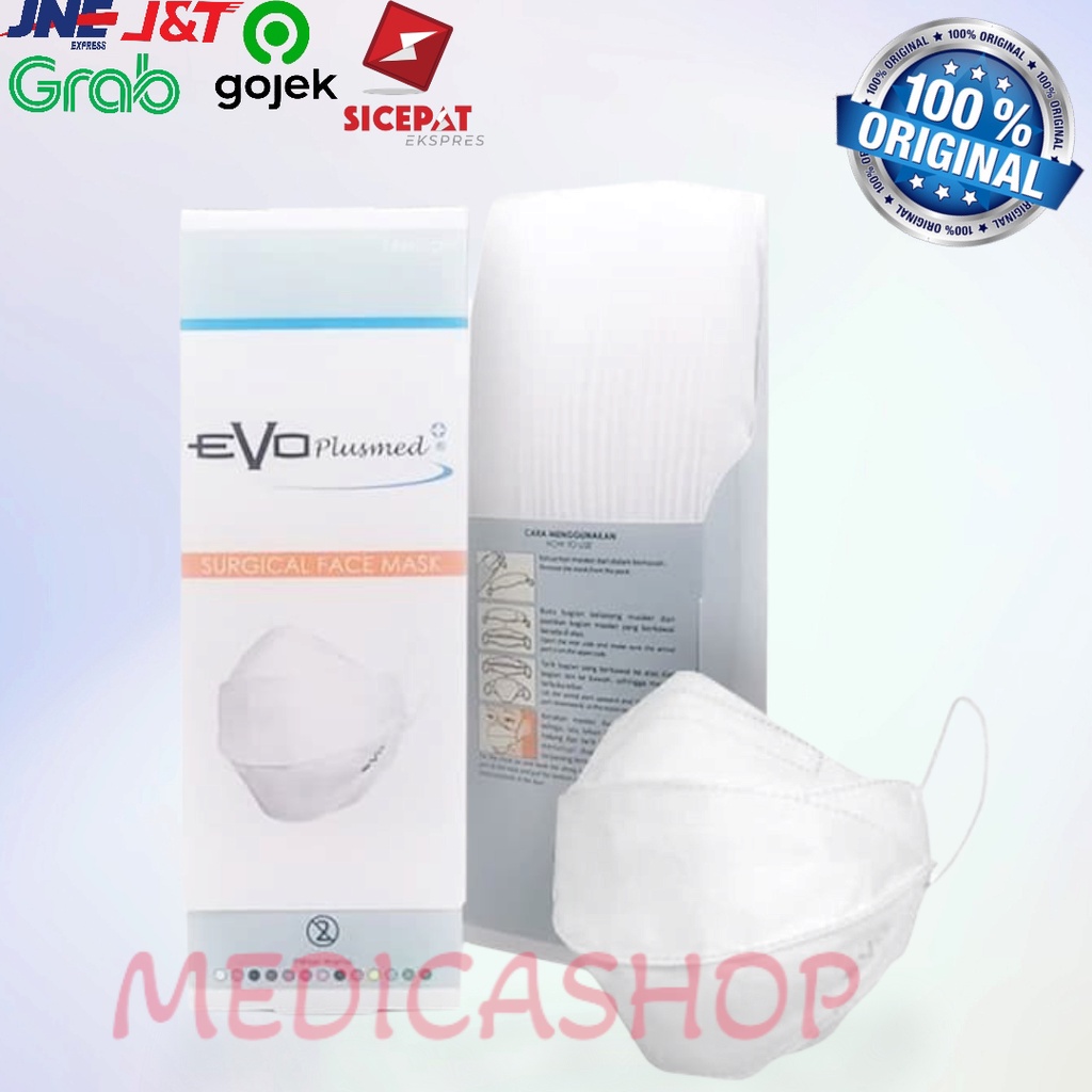 masker evo plusmed 1 box isi 25pcs putih