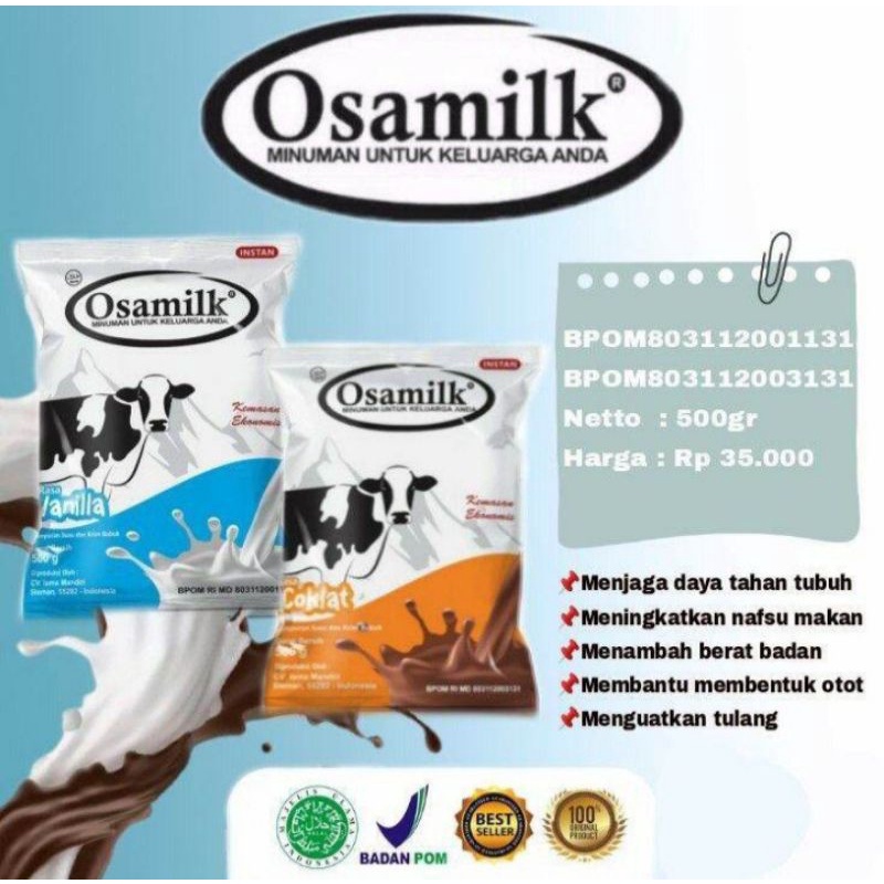 

OSAMILK SUSU BUBUK ORIGINAL 100% SUSU SAPI MURNI | SUSU PENGGEMUK BADAN |