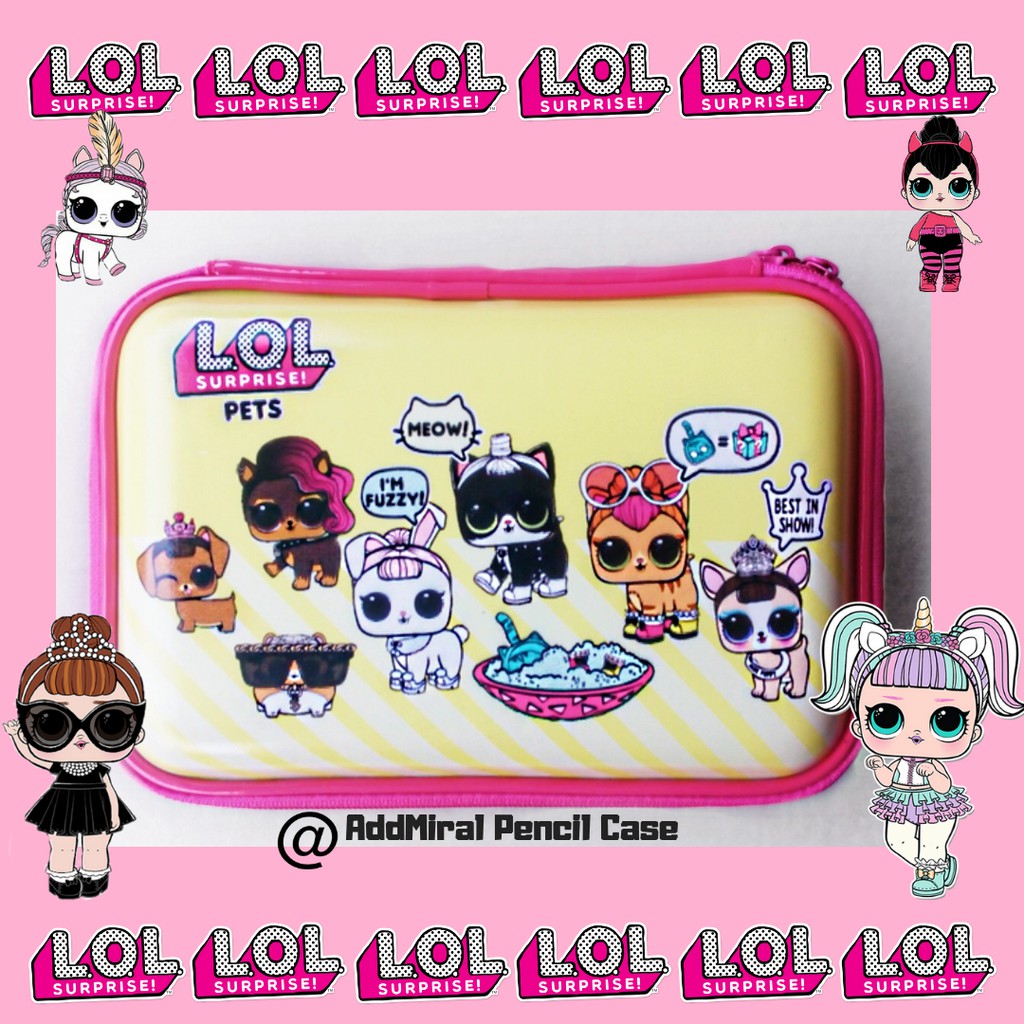 

Tempat pencil Pencil case YELLOW kotak pensil model smiggleLOL