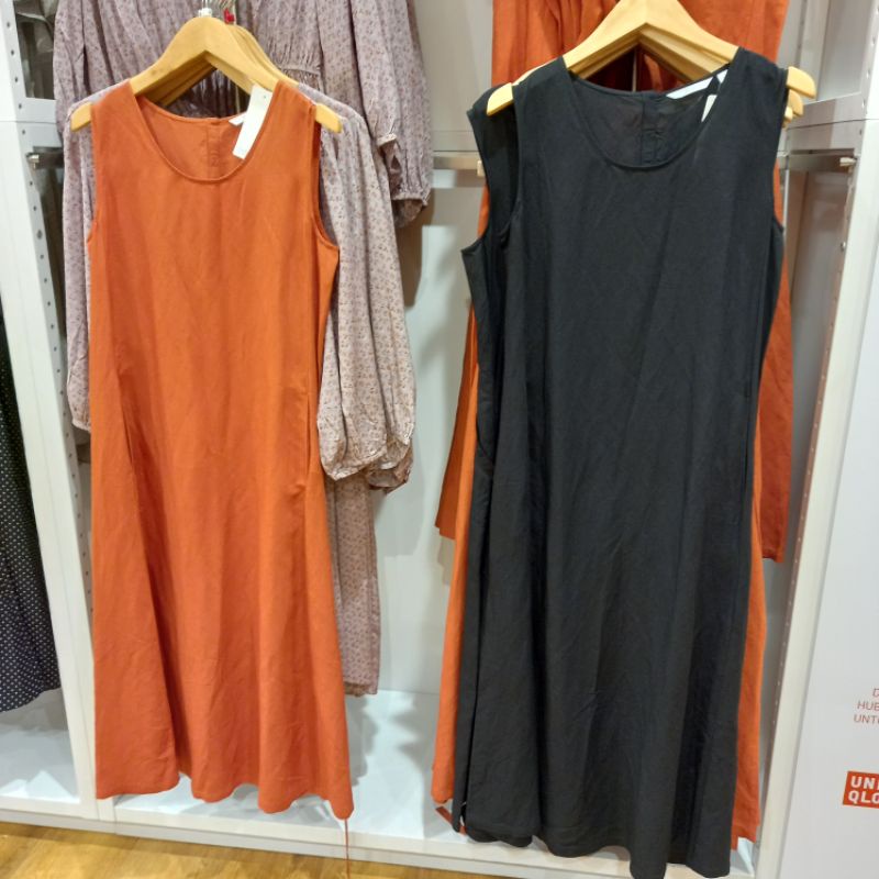 UNIQLO ORIGINAL 100% ASLI DIJAMIN READY Dress Katun Midi Maxi Dress Wanita SALE 80% TERMURAH