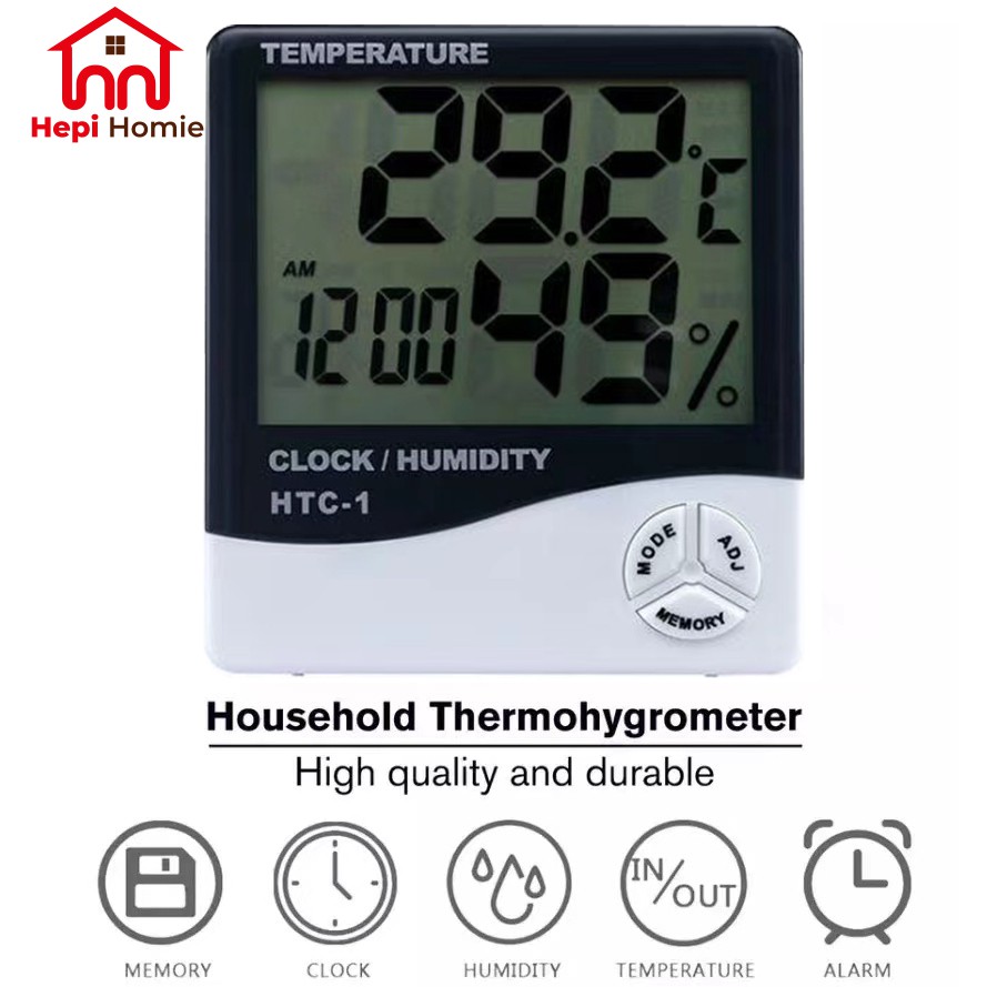 [HH] TERMOMETER RUANGAN HYGROMETER DIGITAL HTC-1 HTC-2 / THERMOMETER HIGROMETER TEMPERATURE HUMIDITY