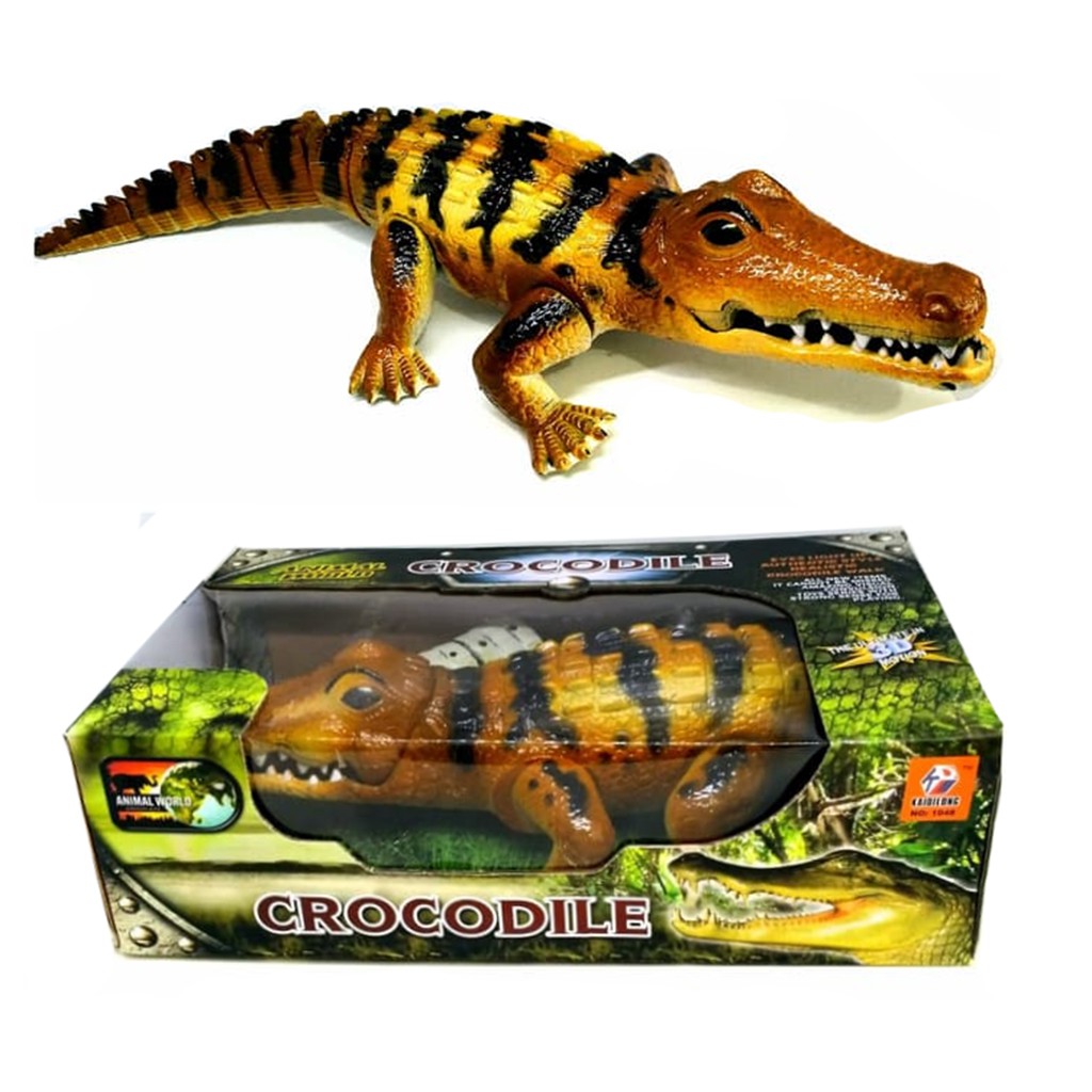 Animal World Crocodile 3D | Mainan Buaya Suara Dan Lampu