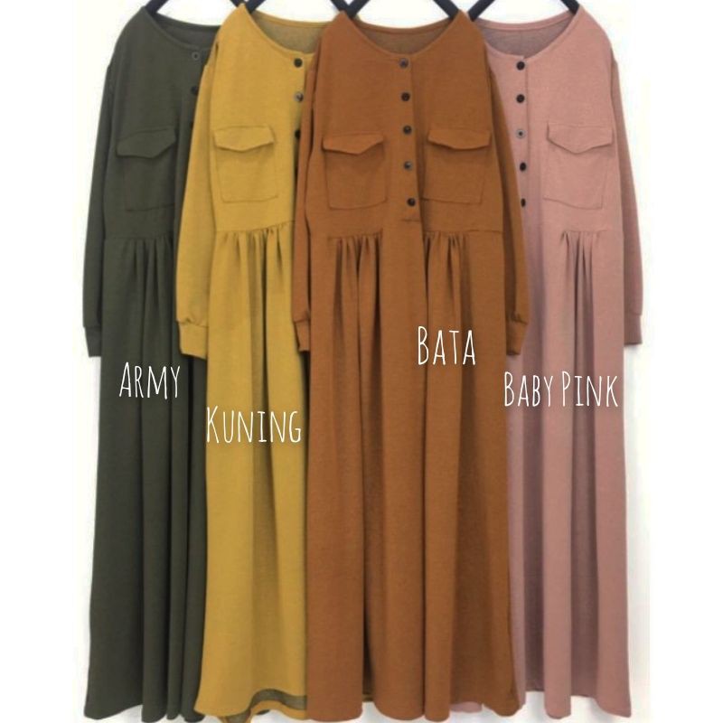 Gamis Kaos Import Premium Pocket Polos Busui Friendly