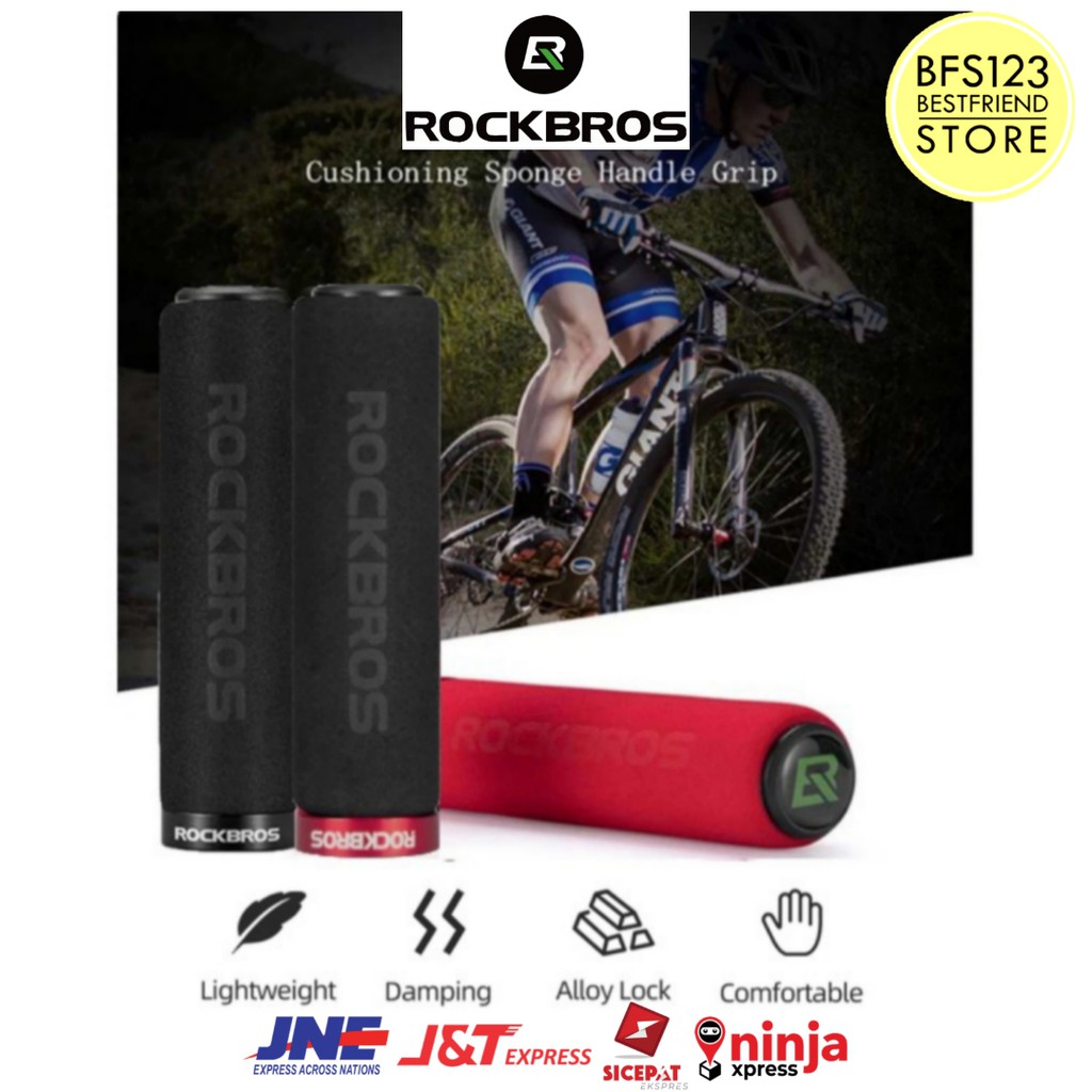 Handgrip Sepeda ROCKBROS MTB Sepeda Lipat Silicone Lock Aluminium Aloy