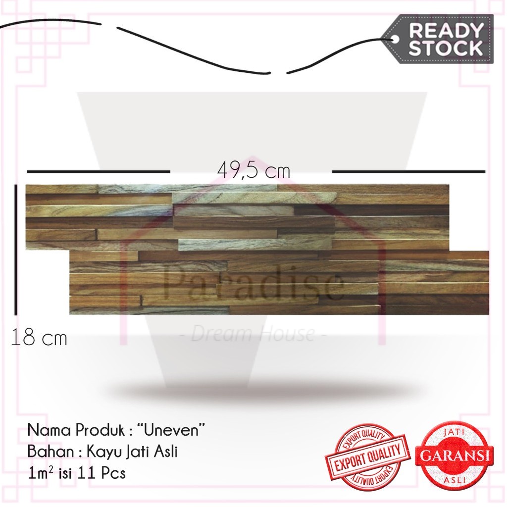 Jual Hiasan Dinding Kayu Dekorasi Dinding Kayu Jati Asli Wood Wall