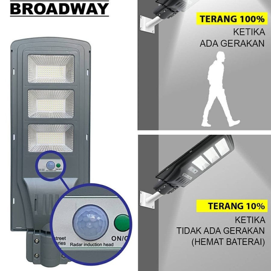 Lampu PJU Solar Cell Tenaga Surya LED SMD 60W 60 Watt SURYA BROADWAY