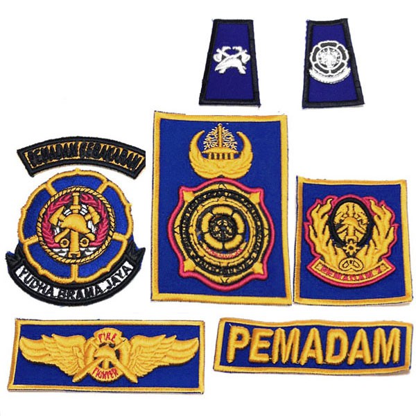 Lencana Atribut Pemadam Damkar Timbul Bordir PNS Set