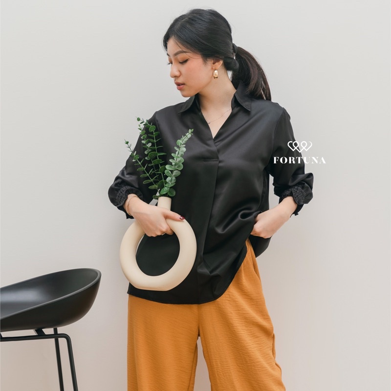 Ruby Satin Top by FORTUNA / Atasan Wanita