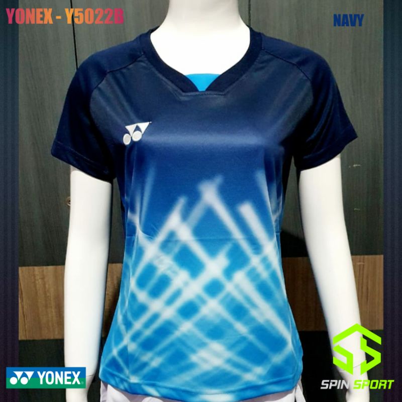 [Y5022B Navy] Kaos Baju Yonex Ladies Wanita Cewek Import Premium Jersey Tenis Meja Sport 5022