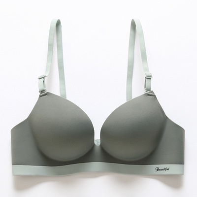 TUTULADY Bra Mulus Busana Sederhana Tanpa Kawat A/B Cup Push up