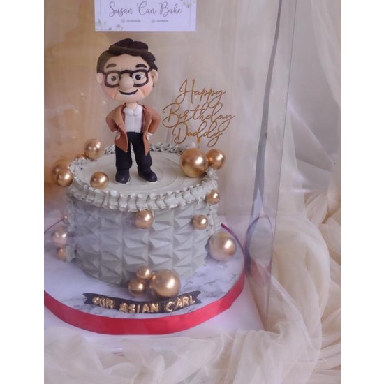 

♥ Korean Square Mica Tall Box/Transparent Tall Box/Transparent Cake Box - 26x26x45cm ➸