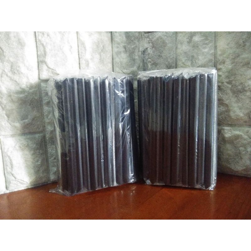 SEDOTAN PLASTIK BOBA STERIL WARNA HITAM UK 12MM ISI 100 PCS