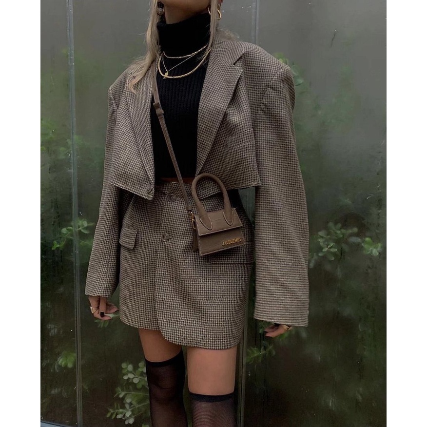 Skirt rok casual import Brown Informal korea style coklat