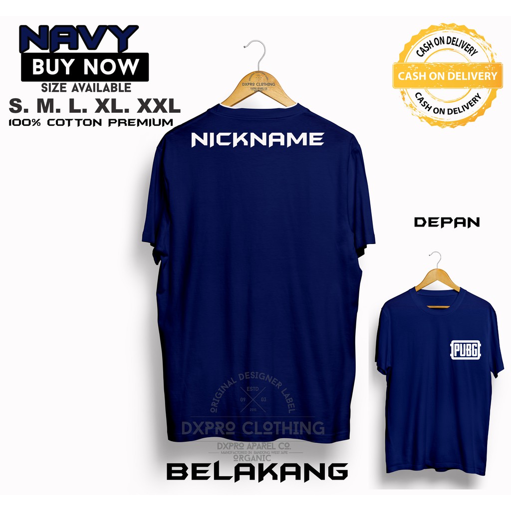 KAOS DISTRO BAJU  PUBG  GRATIS NICKNAME KAMU Shopee  Indonesia