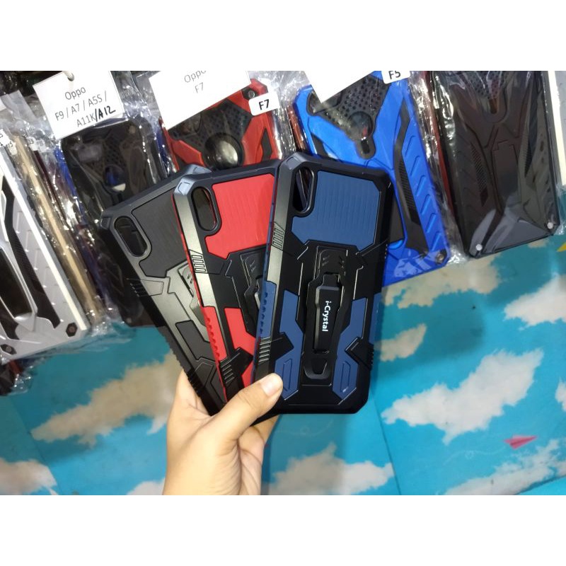 Vivo Y91C dan Y91S I-Crystal Robot Silikon Ring Standing Cover Casing HP Hardcase