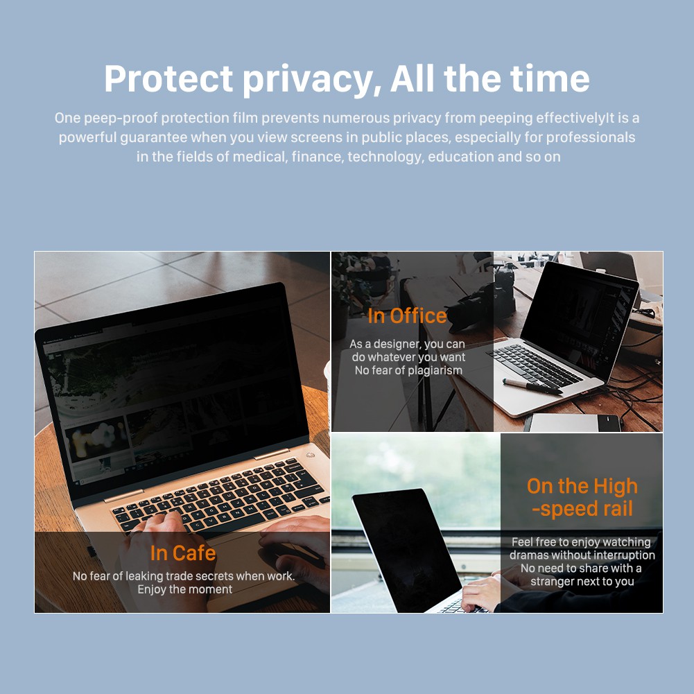 Anti Gores Spy Apple MacBook Air Pro 13.3 2019 Nillkin Escort Privacy