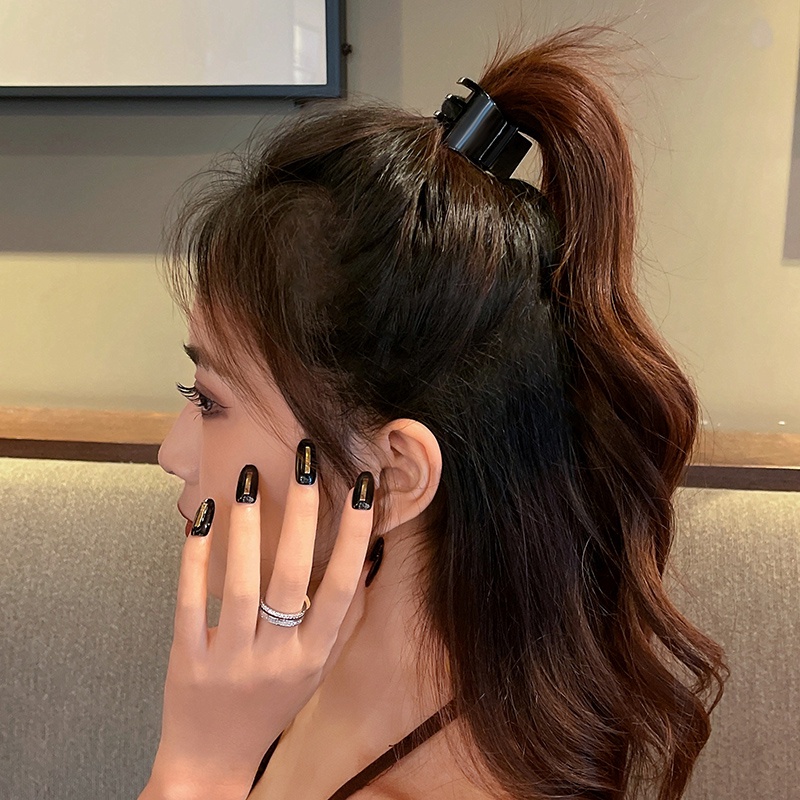 Vintage Logam Jepit Rambut ponytail Tetap Ambil Klip lady's Korea Aksesori Rambut