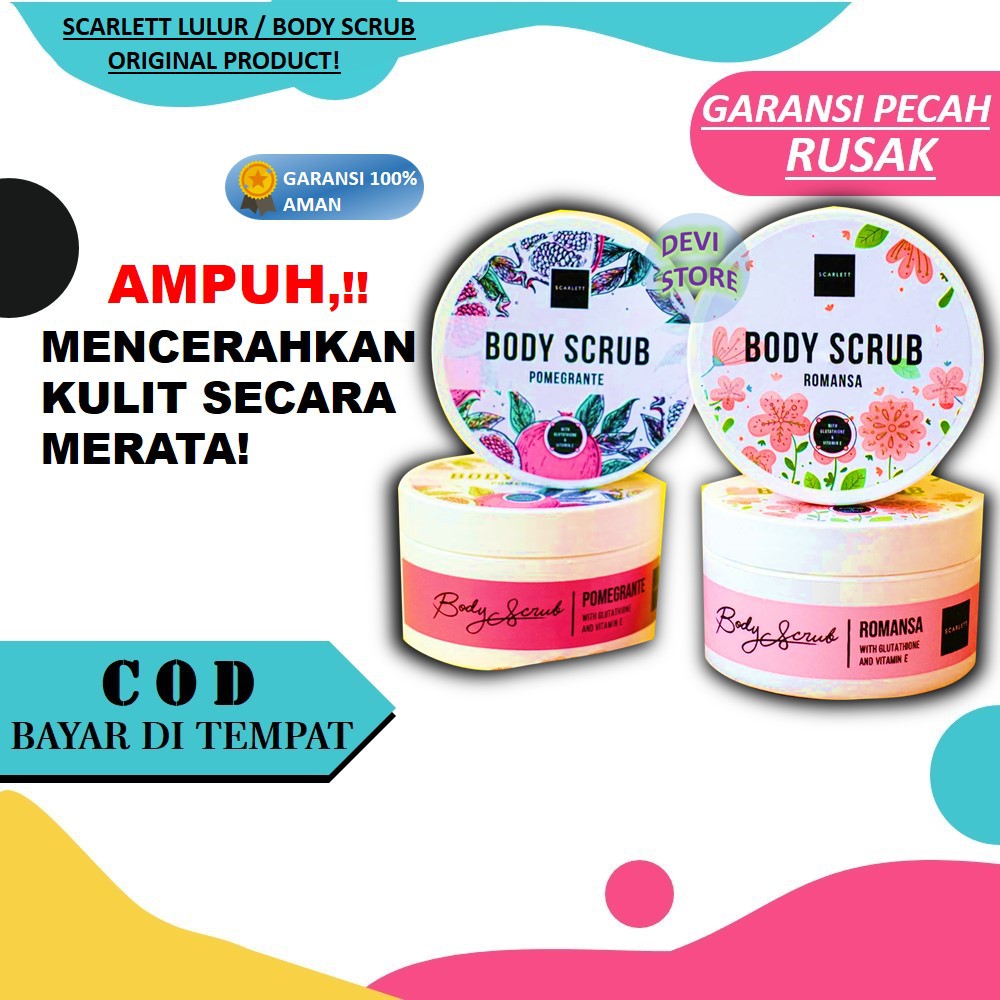 Serum cream krim scarlett scarlet skarlet sekarlet whitening body scrub lulur badan glow glowing