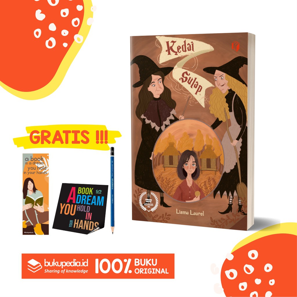

NOVEL KEDAI SULAP BY LISMA LAUREL - SHIRAMEDIA - BONUS PENSIL 2B, BOOKMARK, STIKER