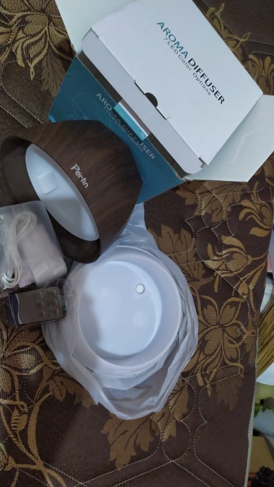 Perfin 500ml Remote Humidifier Udara Aromaterapi Minyak Esensial Aroma Diffuser